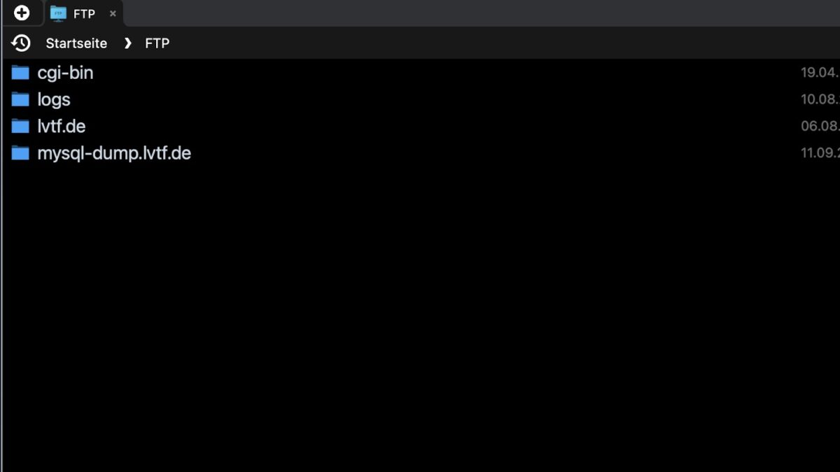 Root eines FTP-Servers.