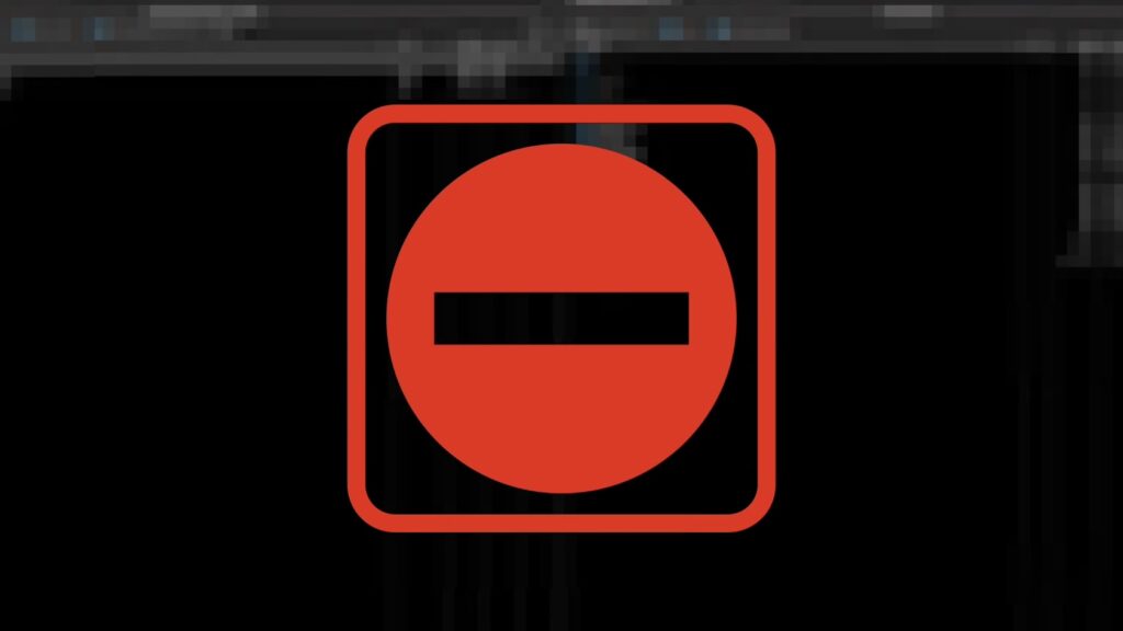 Das BIld zeigt ein Symbolbild. Im HIntergrund ist ein verpixelter FTP-Client zu sehen. Im Vordergrund befindet sich ein rotes Verbots-Symbol.