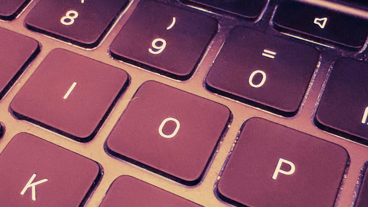 Eine vergrößerte Ansicht des Magic Keyboards. Oben ist die Zahlenreihe (8-0) zu sehen. Darunter die Tasten I O P